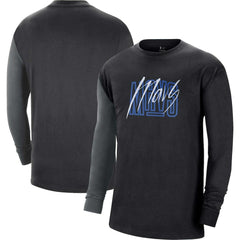 Dallas Mavericks Courtside Versus Flight MAX90 Long Sleeve T-Shirt Black - NBA