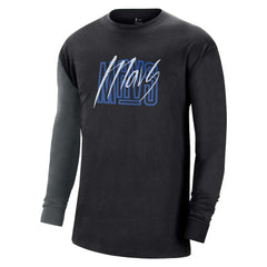 Dallas Mavericks Courtside Versus Flight MAX90 Long Sleeve T-Shirt Black - NBA
