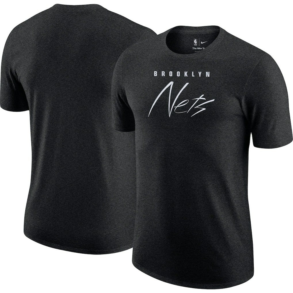 Brooklyn Nets Courtside Versus Flight Max90 T-Shirt Heather Black - NBA