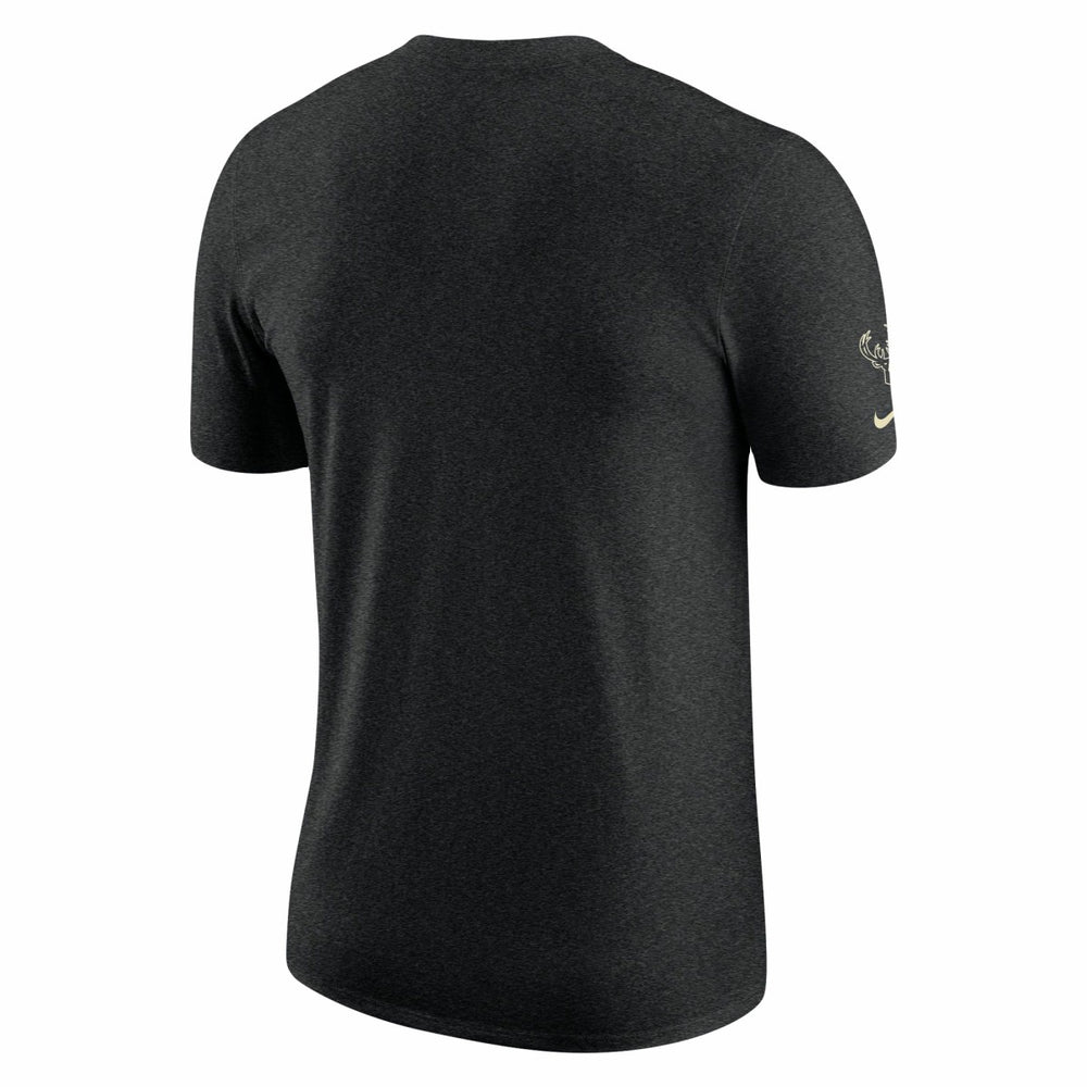 Milwaukee Bucks Courtside Versus Flight Max90 T-Shirt Heather Black - NBA