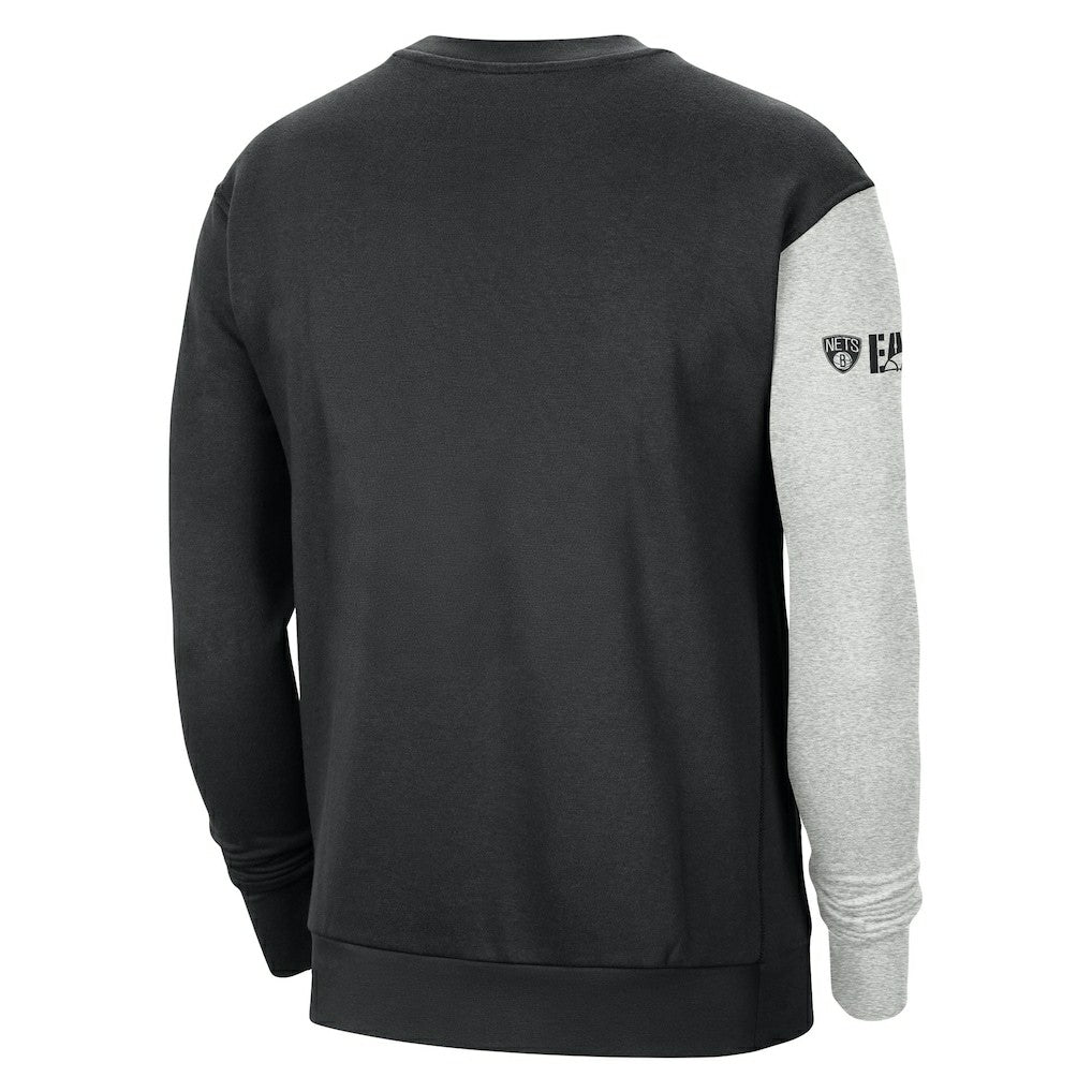 Brooklyn Nets Courtside Versus Force & Flight Pullover Sweatshirt Black/Heather Gray - NBA