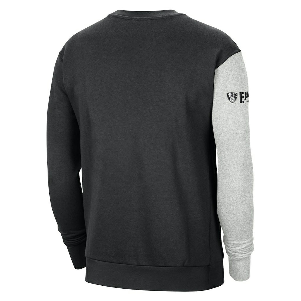 Brooklyn Nets Courtside Versus Force & Flight Pullover Sweatshirt Black/Heather Gray - NBA