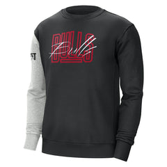 Chicago Bulls Courtside Versus Force & Flight Pullover Sweatshirt Black/Heather Gray - NBA