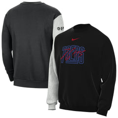 Philadelphia 76ers Courtside Versus Force & Flight Pullover Sweatshirt Black/Heather Gray - NBA