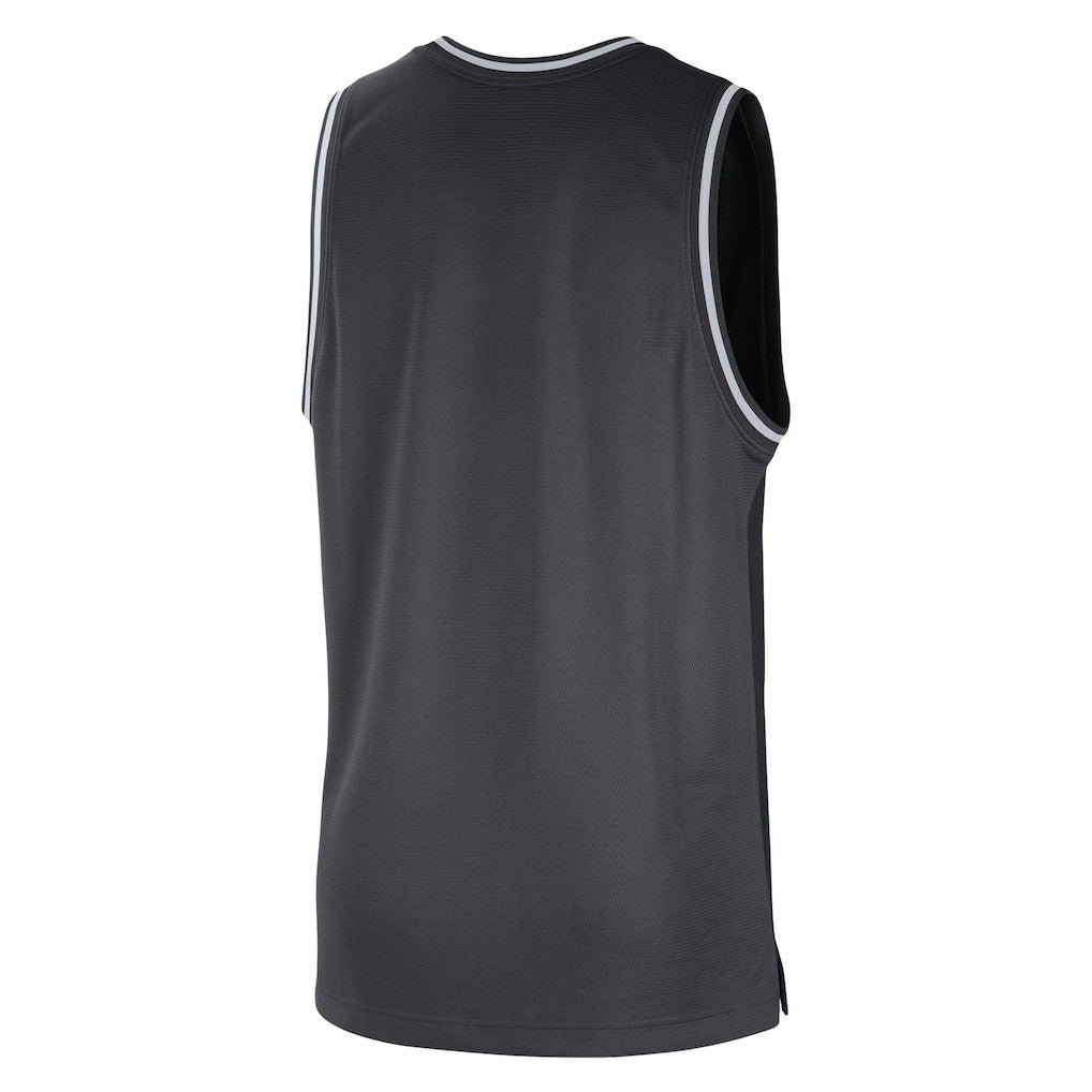 Brooklyn Nets Courtside Versus Force Split DNA Performance Mesh Tank Top Black/Anthracite - NBA