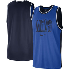 Dallas Mavericks Courtside Versus Force Split DNA Performance Mesh Tank Top Blue/Navy - NBA