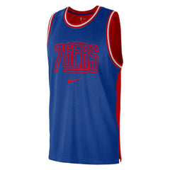 Philadelphia 76ers Courtside Versus Force Split DNA Performance Mesh Tank Top Royal/Red - NBA