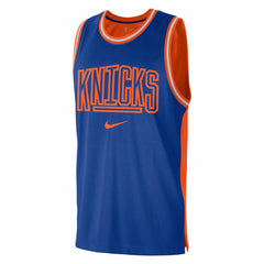 New York Knicks Courtside Versus Force Split DNA Performance Mesh Tank Top Blue/Orange - NBA
