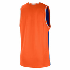 New York Knicks Courtside Versus Force Split DNA Performance Mesh Tank Top Blue/Orange - NBA