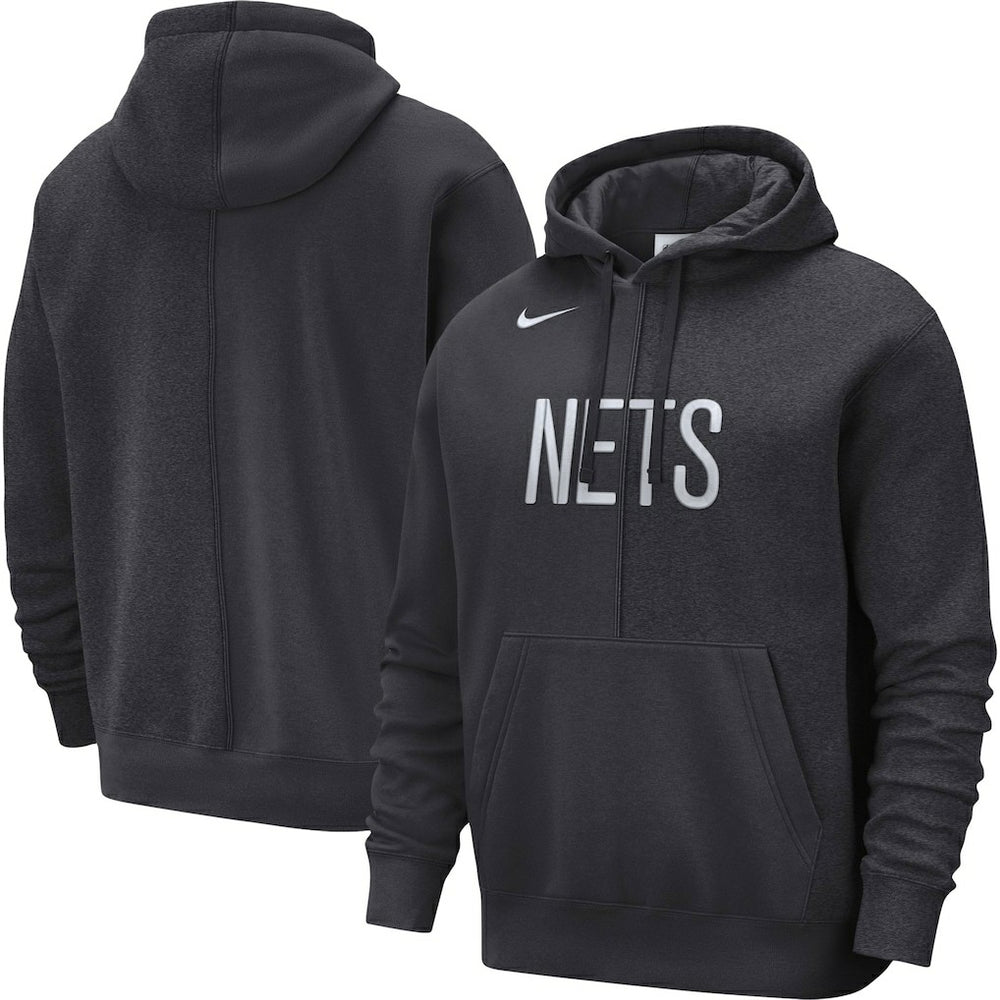Brooklyn Nets Courtside Versus Stitch Split Pullover Hoodie Anthracite - NBA