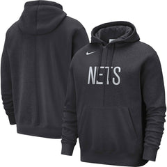 Brooklyn Nets Courtside Versus Stitch Split Pullover Hoodie Anthracite - NBA