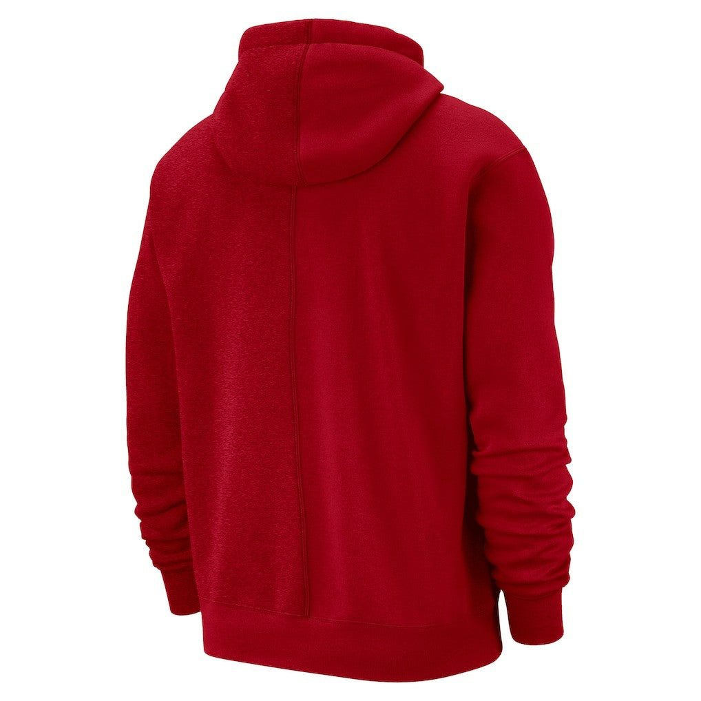 Philadelphia 76ers Courtside Versus Stitch Split Pullover Hoodie Red - NBA