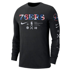 Philadelphia 76ers Essential Air Traffic Control Long Sleeve T-Shirt Black - NBA