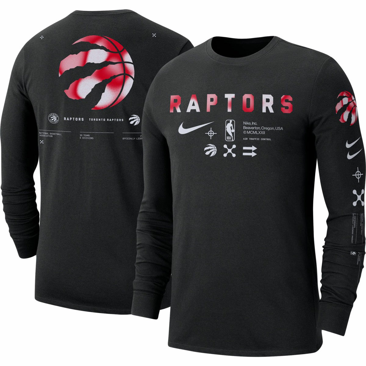 Toronto Raptors Essential Air Traffic Control Long Sleeve T-Shirt Black - NBA