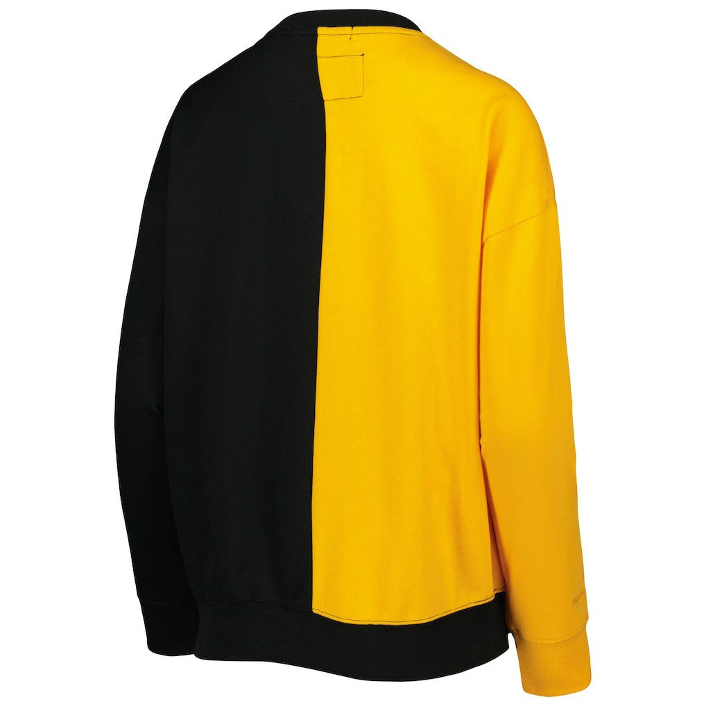 Pittsburgh Steelers Women's Big Face Pullover Sweatshirt Black/Gold | Mitchell & Ness