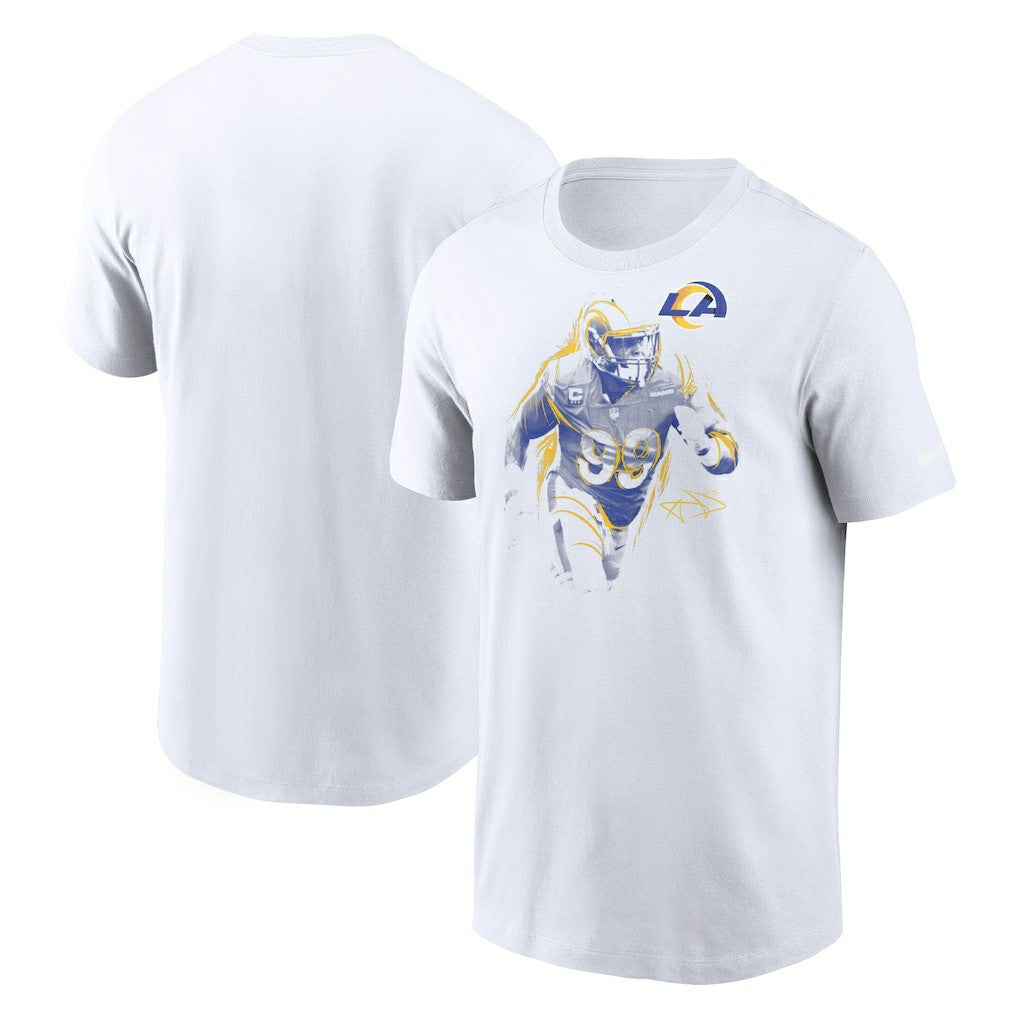 Aaron Donald Los Angeles Rams Player Graphic T-Shirt White | Nike for Sale