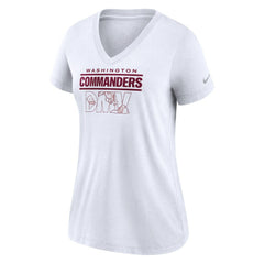 Washington Commanders Women's Hometown Collection Tri-Blend V-Neck T-Shirt White | Nike for Sale