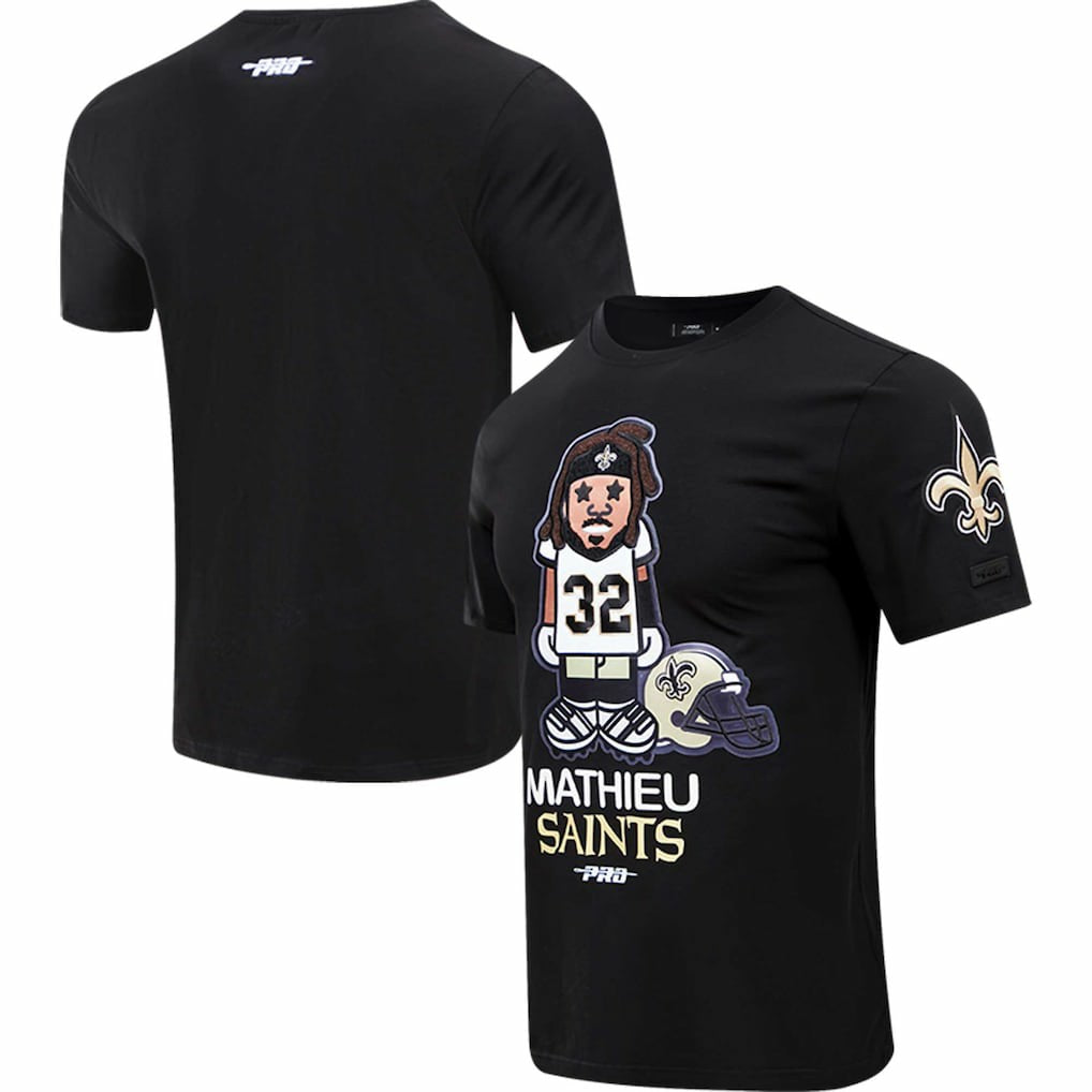 Tyrann Mathieu New Orleans Saints Pro Standard Player Avatar Graphic T-Shirt Black | NFL