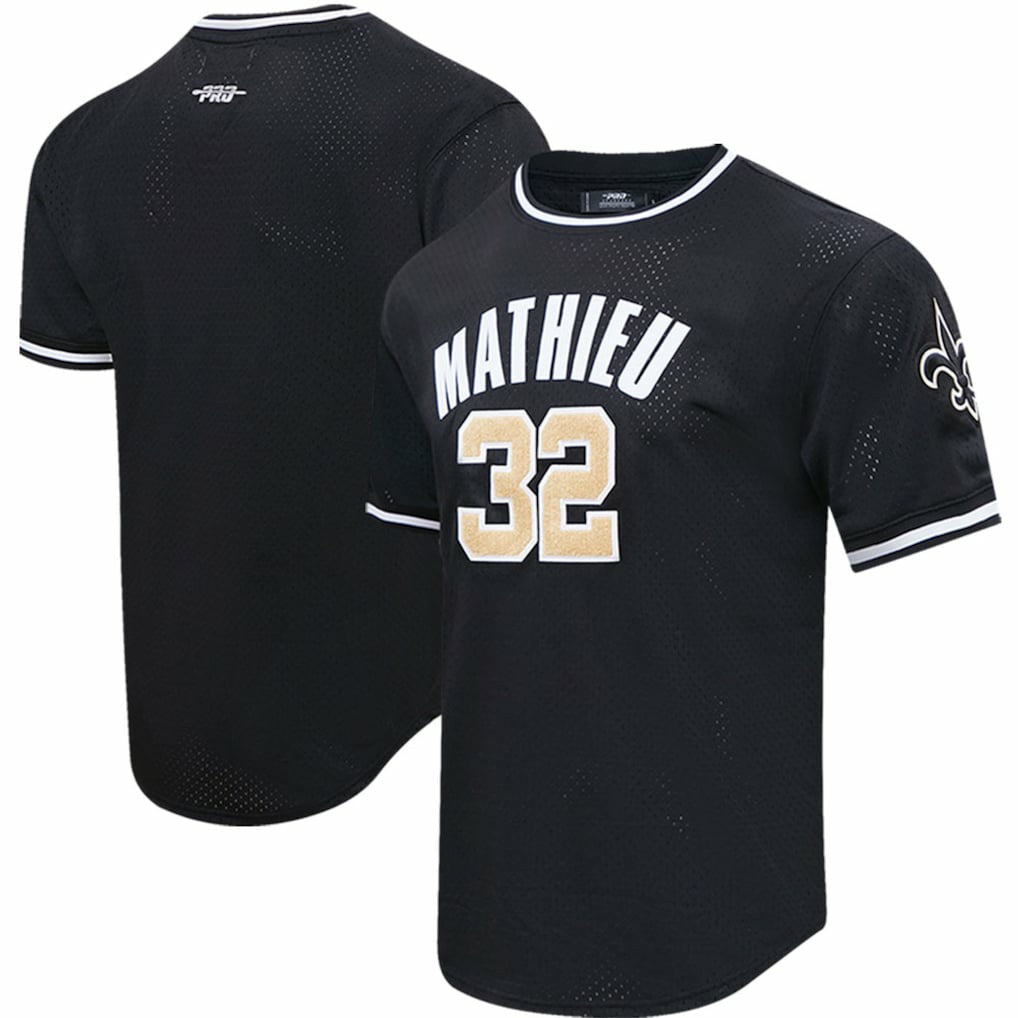 Tyrann Mathieu New Orleans Saints Pro Standard Mesh Player Name & Number Top Black | NFL