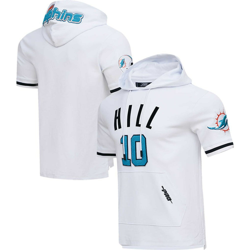 Tyreek Hill Miami Dolphins Pro Standard Player Name & Number Hoodie T-Shirt White | NFL