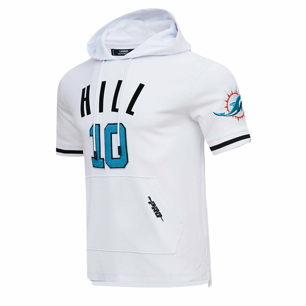 Tyreek Hill Miami Dolphins Pro Standard Player Name & Number Hoodie T-Shirt White | NFL