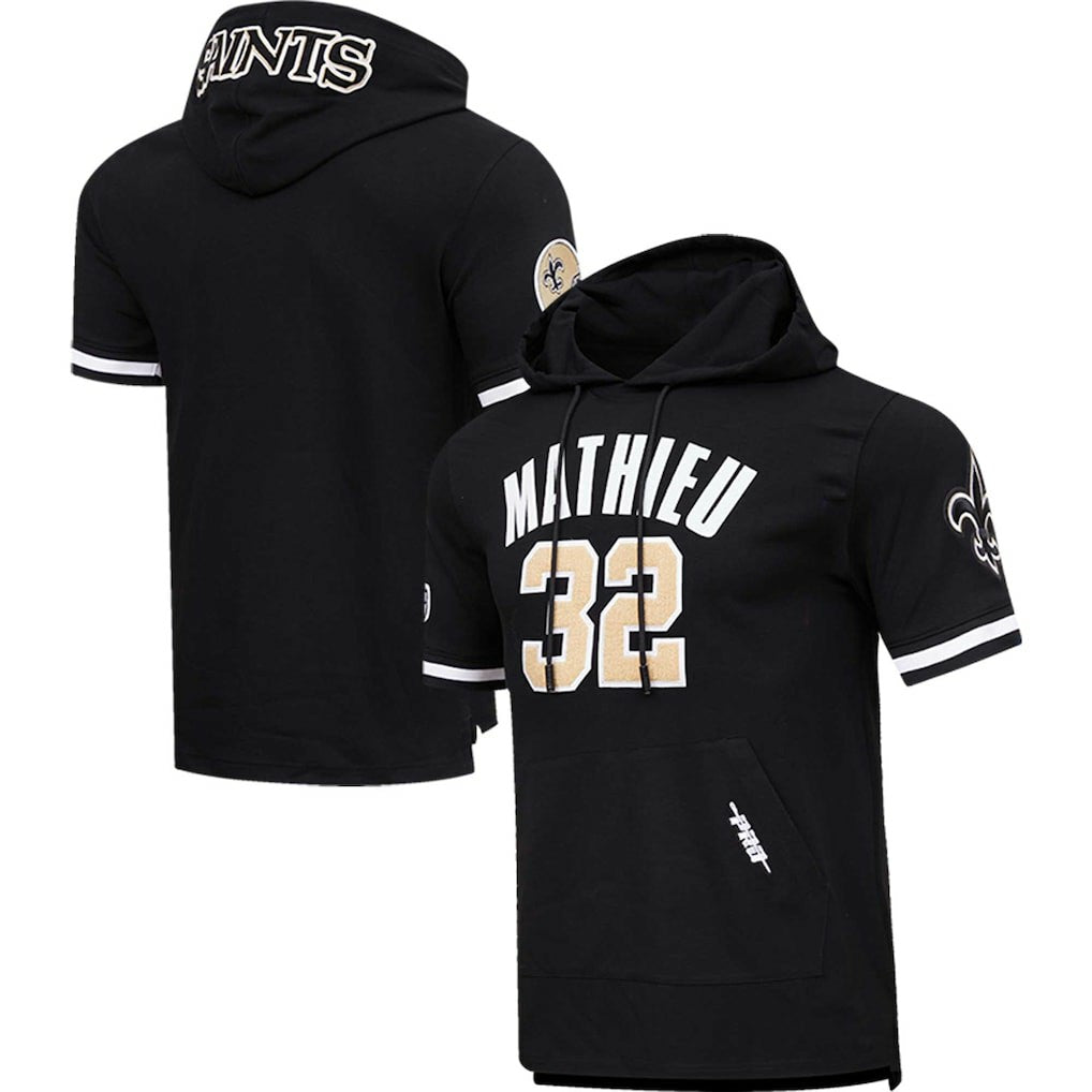 Tyrann Mathieu New Orleans Saints Pro Standard Player Name & Number Hoodie T-Shirt Black | NFL
