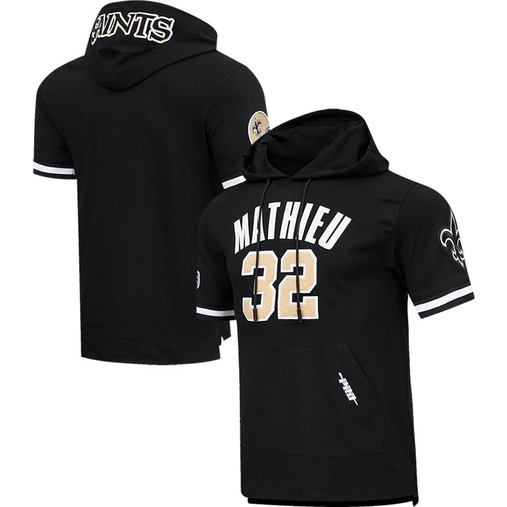 Tyrann Mathieu New Orleans Saints Pro Standard Player Name & Number Hoodie T-Shirt Black | NFL