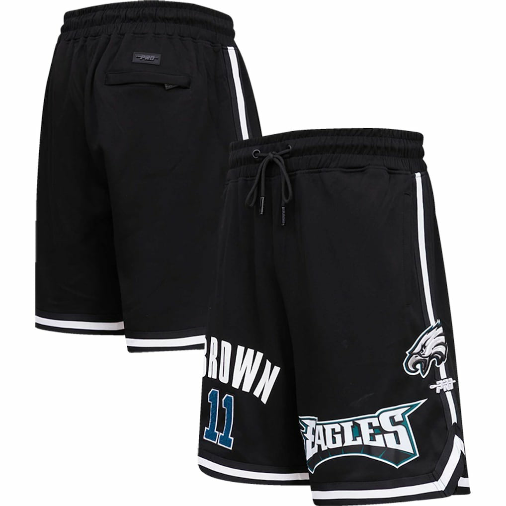 A.J. Brown Philadelphia Eagles Pro Standard Player Name & Number Shorts Black | NFL