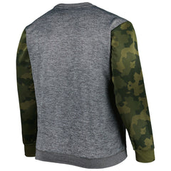 Brooklyn Nets Big & Tall Camo Stitched Sweatshirt Heather Charcoal - NBA