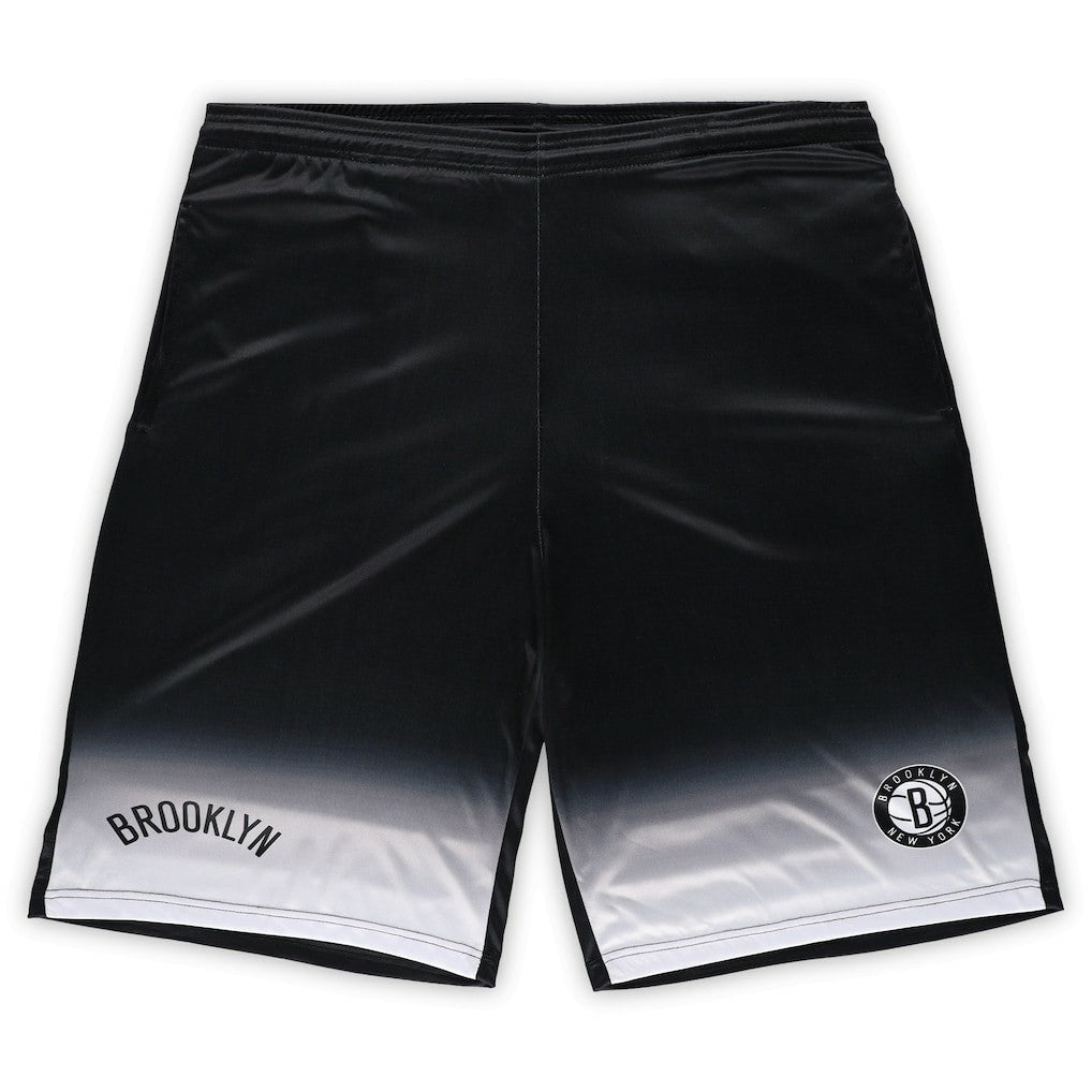 Brooklyn Nets Big & Tall Fadeaway Shorts Black - NBA