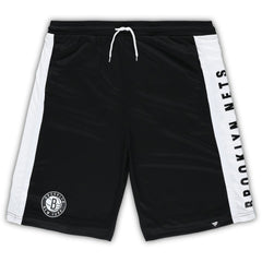 Brooklyn Nets Big & Tall Referee Iconic Mesh Shorts Black - NBA