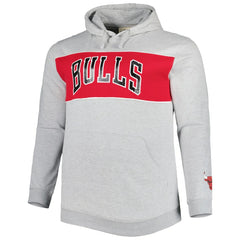Chicago Bulls Big & Tall Wordmark Pullover Hoodie Heather Gray - NBA