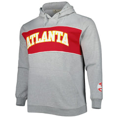 Atlanta Hawks Big & Tall Wordmark Pullover Hoodie Heather Gray - NBA