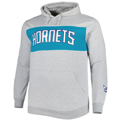 Charlotte Hornets Big & Tall Wordmark Pullover Hoodie Heather Gray - NBA