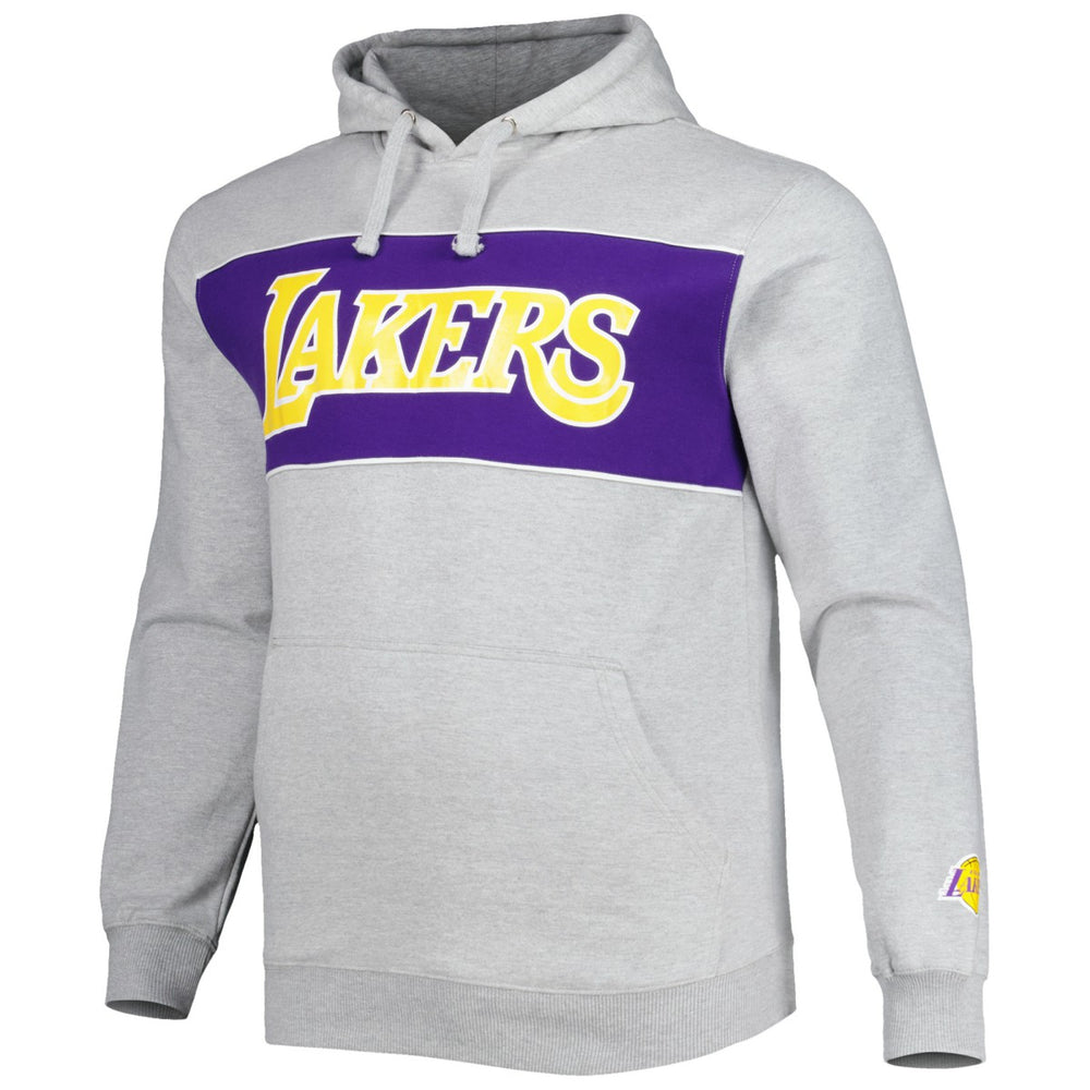 Los Angeles Lakers Big & Tall Wordmark Pullover Hoodie Heather Gray - NBA