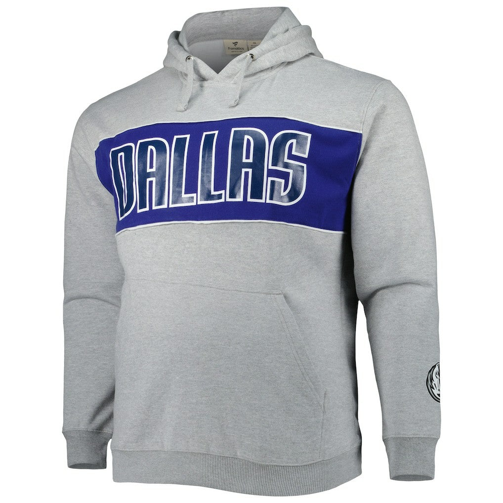 Dallas Mavericks Big & Tall Wordmark Pullover Hoodie Heather Gray - NBA