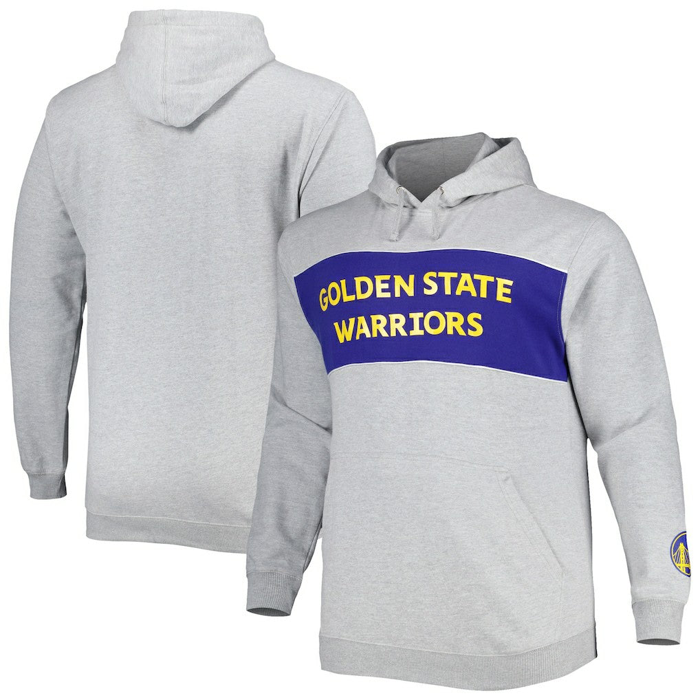 Golden State Warriors Big & Tall Wordmark Pullover Hoodie Heather Gray - NBA