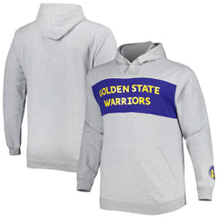 Golden State Warriors Big & Tall Wordmark Pullover Hoodie Heather Gray - NBA