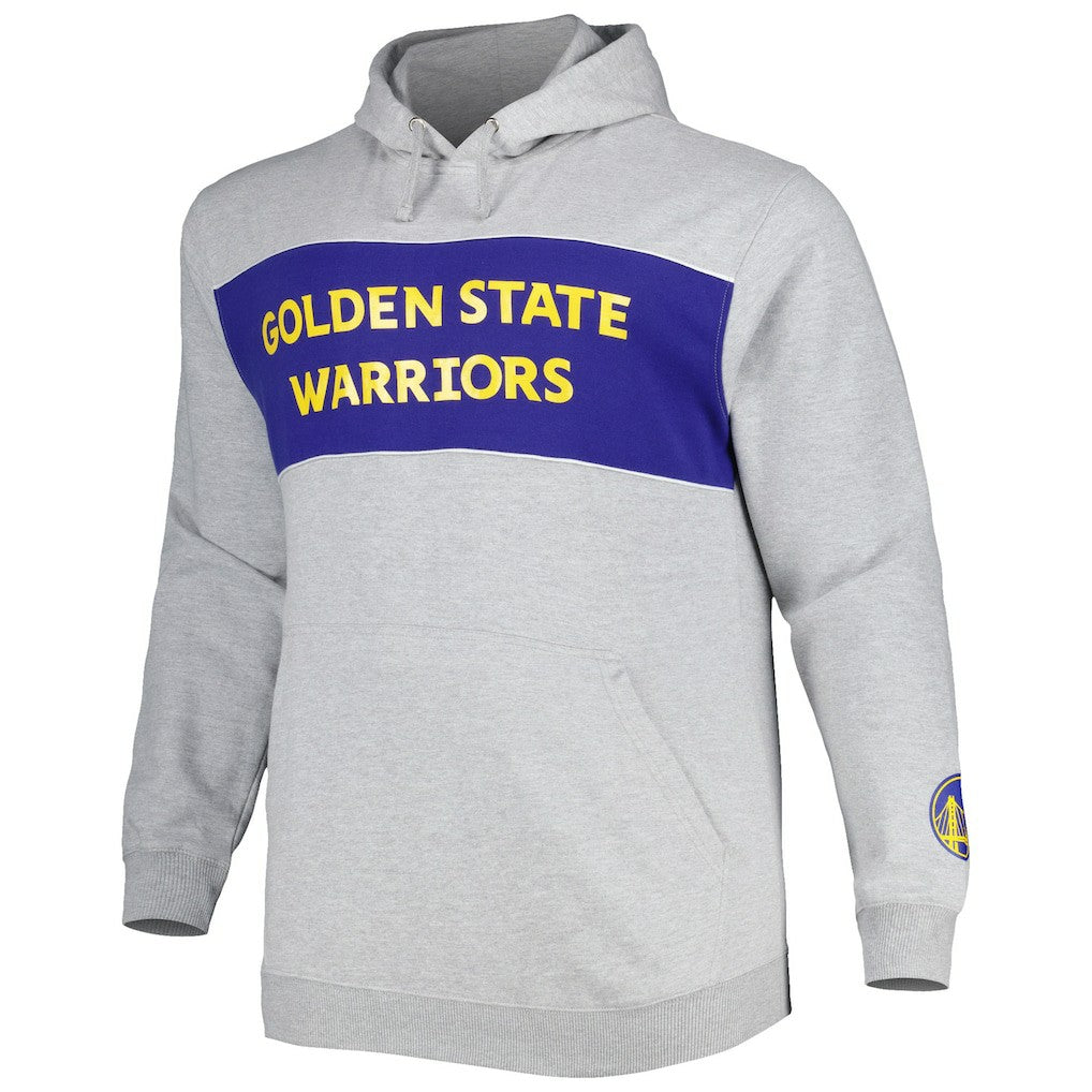 Golden State Warriors Big & Tall Wordmark Pullover Hoodie Heather Gray - NBA