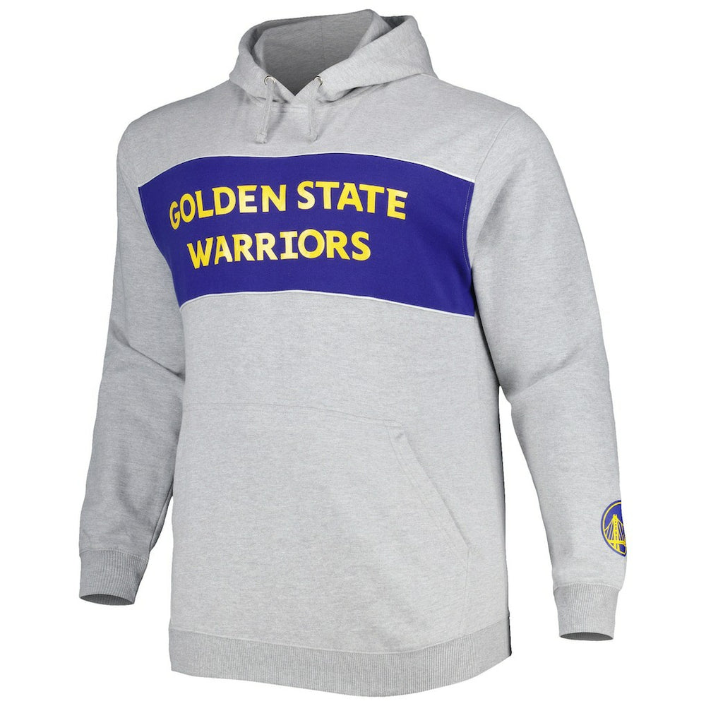 Golden State Warriors Big & Tall Wordmark Pullover Hoodie Heather Gray - NBA