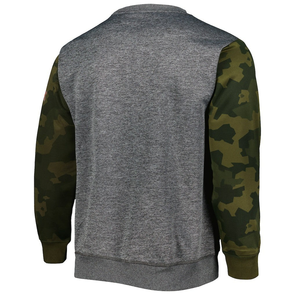 Brooklyn Nets Camo Stitched Sweatshirt Heather Charcoal - NBA