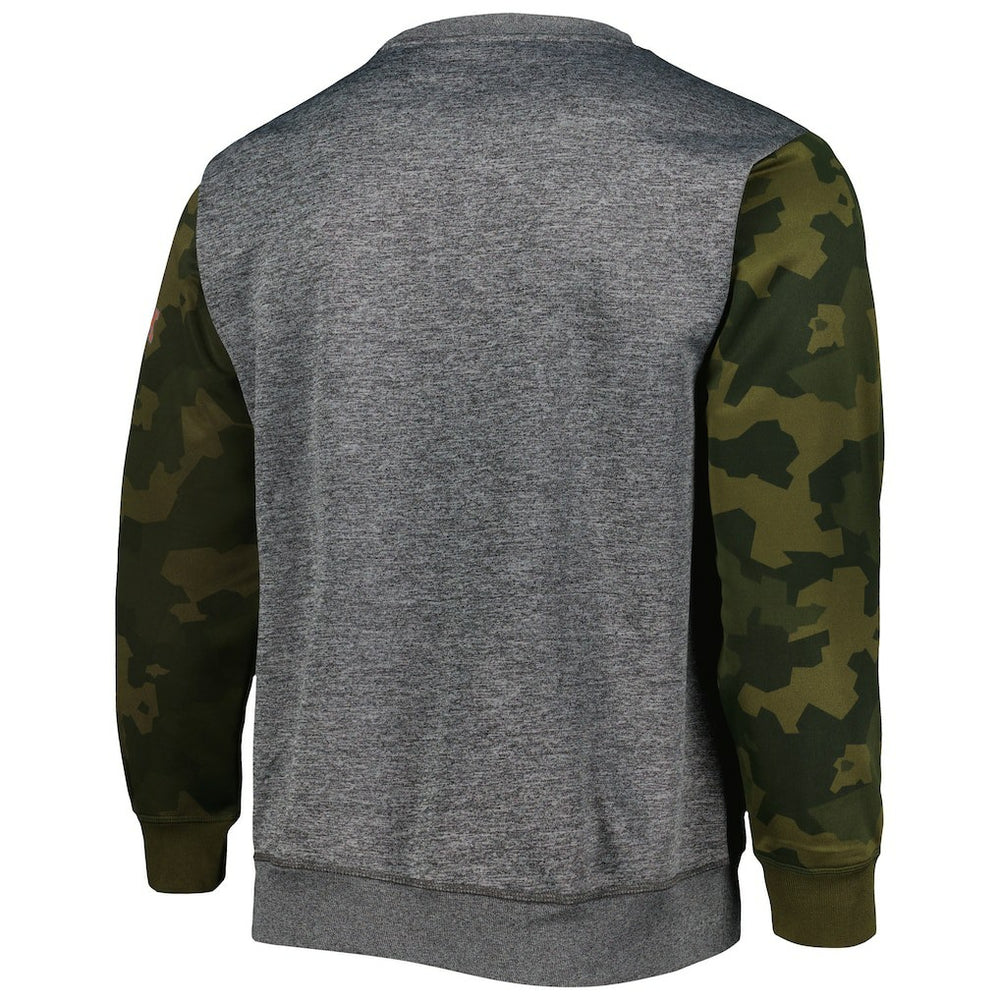 Brooklyn Nets Camo Stitched Sweatshirt Heather Charcoal - NBA