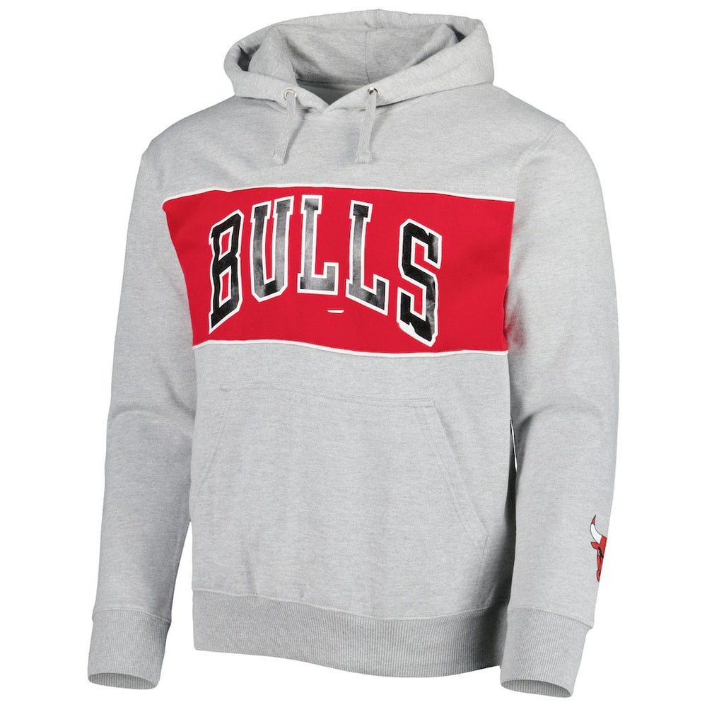 Chicago Bulls Wordmark French Terry Pullover Hoodie Heather Gray - NBA