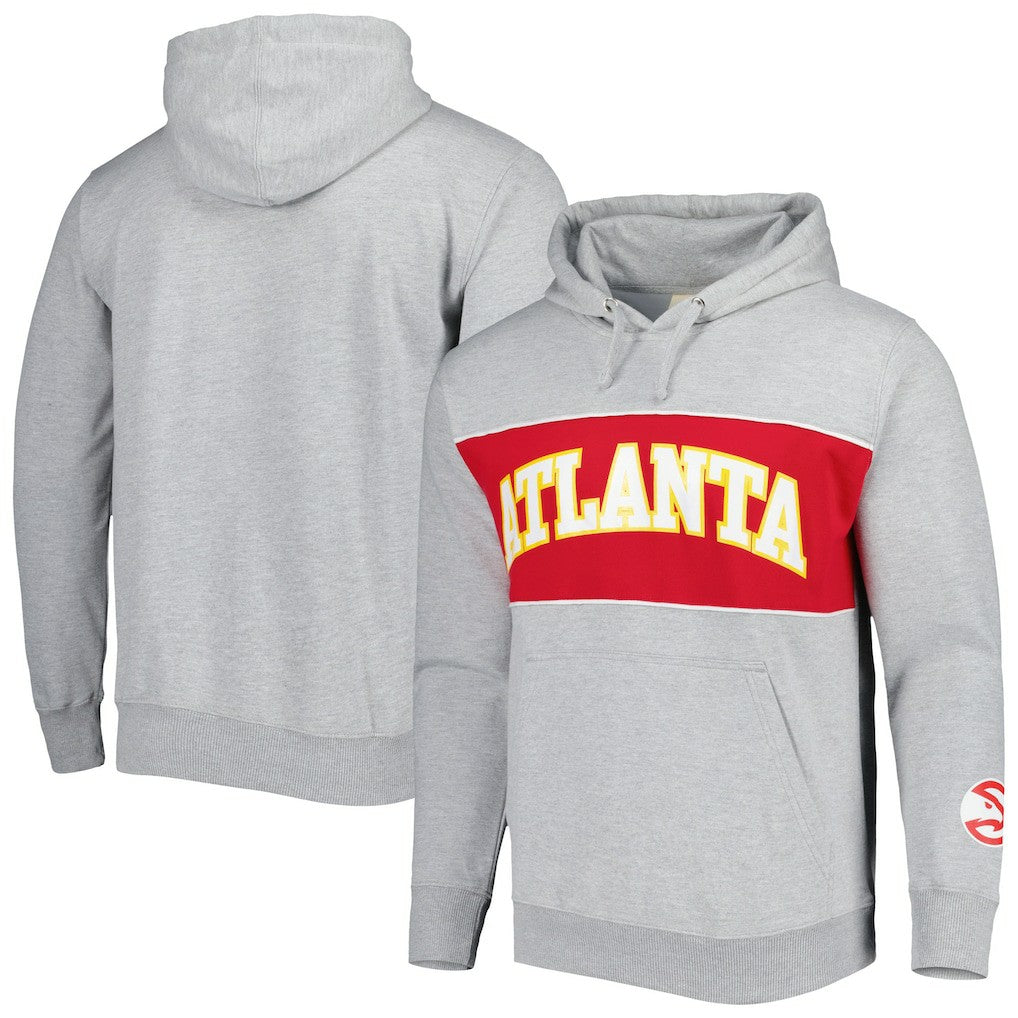 Atlanta Hawks Wordmark French Terry Pullover Hoodie Heather Gray - NBA