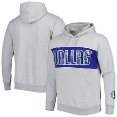 Dallas Mavericks Wordmark French Terry Pullover Hoodie Heather Gray - NBA