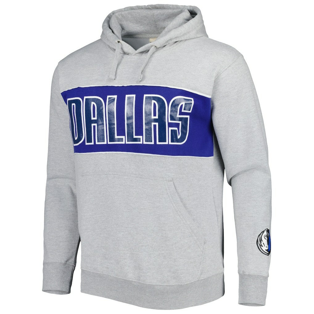 Dallas Mavericks Wordmark French Terry Pullover Hoodie Heather Gray - NBA