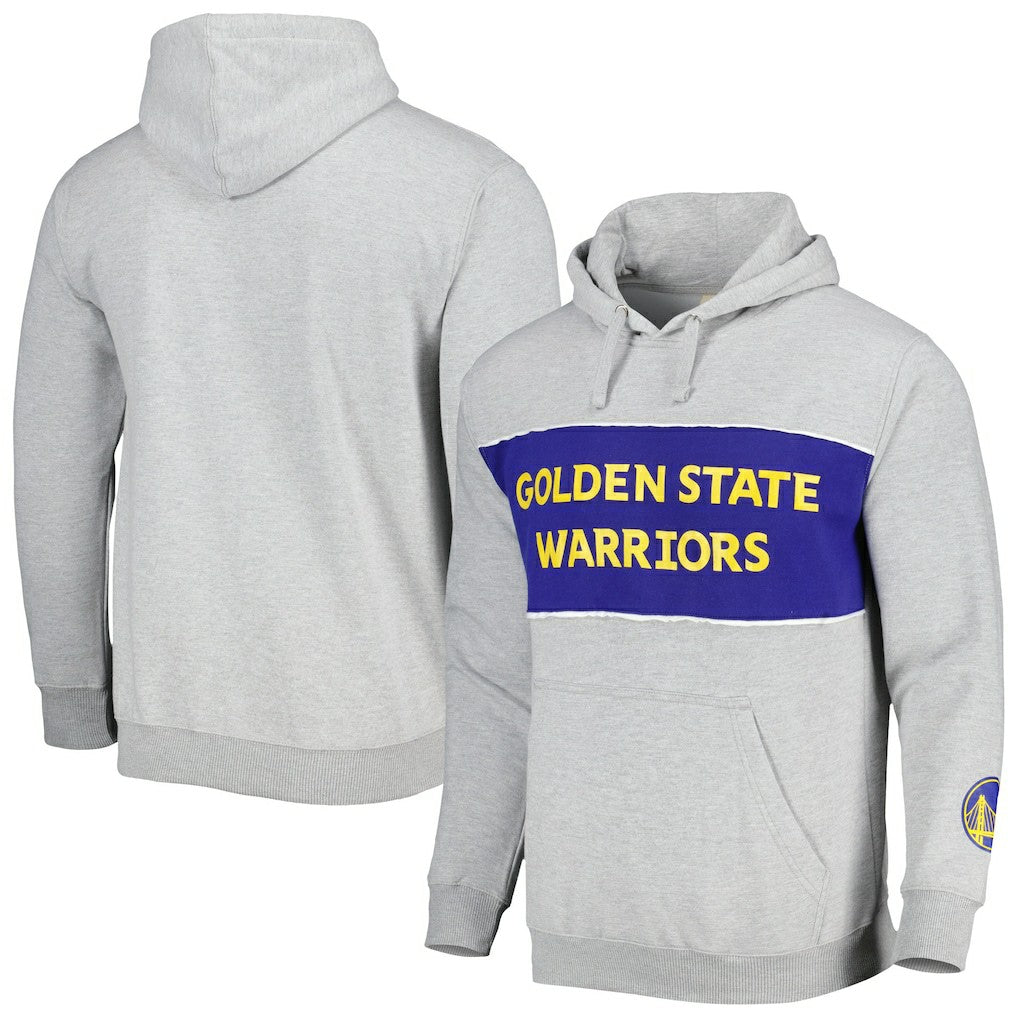 Golden State Warriors Wordmark French Terry Pullover Hoodie Heather Gray - NBA