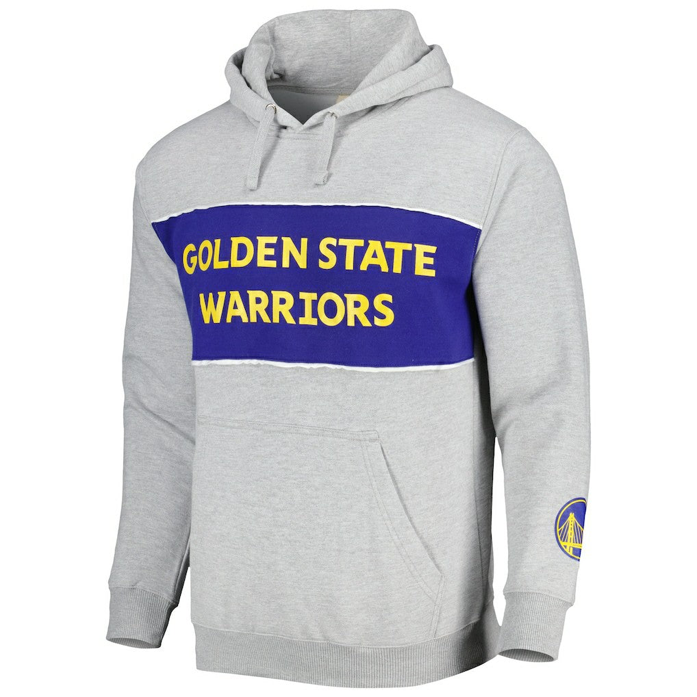 Golden State Warriors Wordmark French Terry Pullover Hoodie Heather Gray - NBA