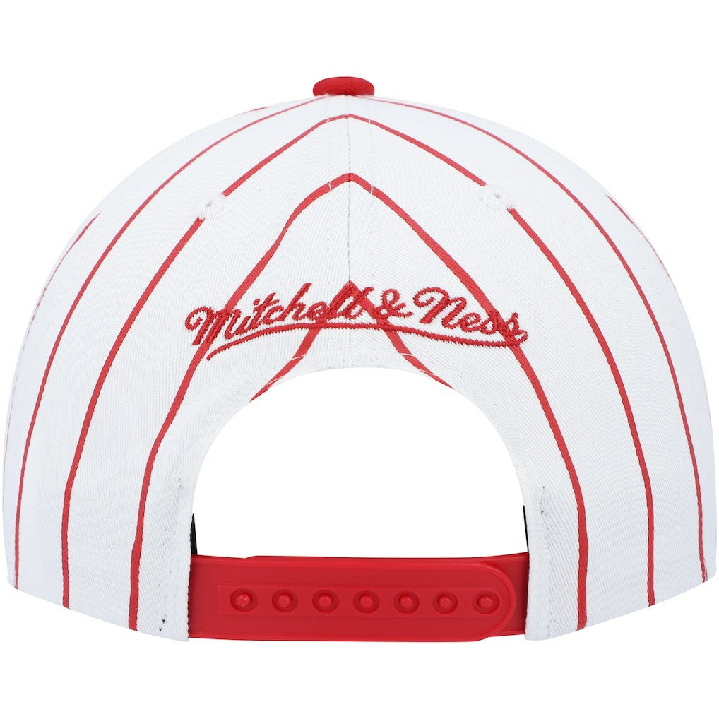 Philadelphia 76ers Hardwood Classics Pinstripe Snapback Hat White - NBA
