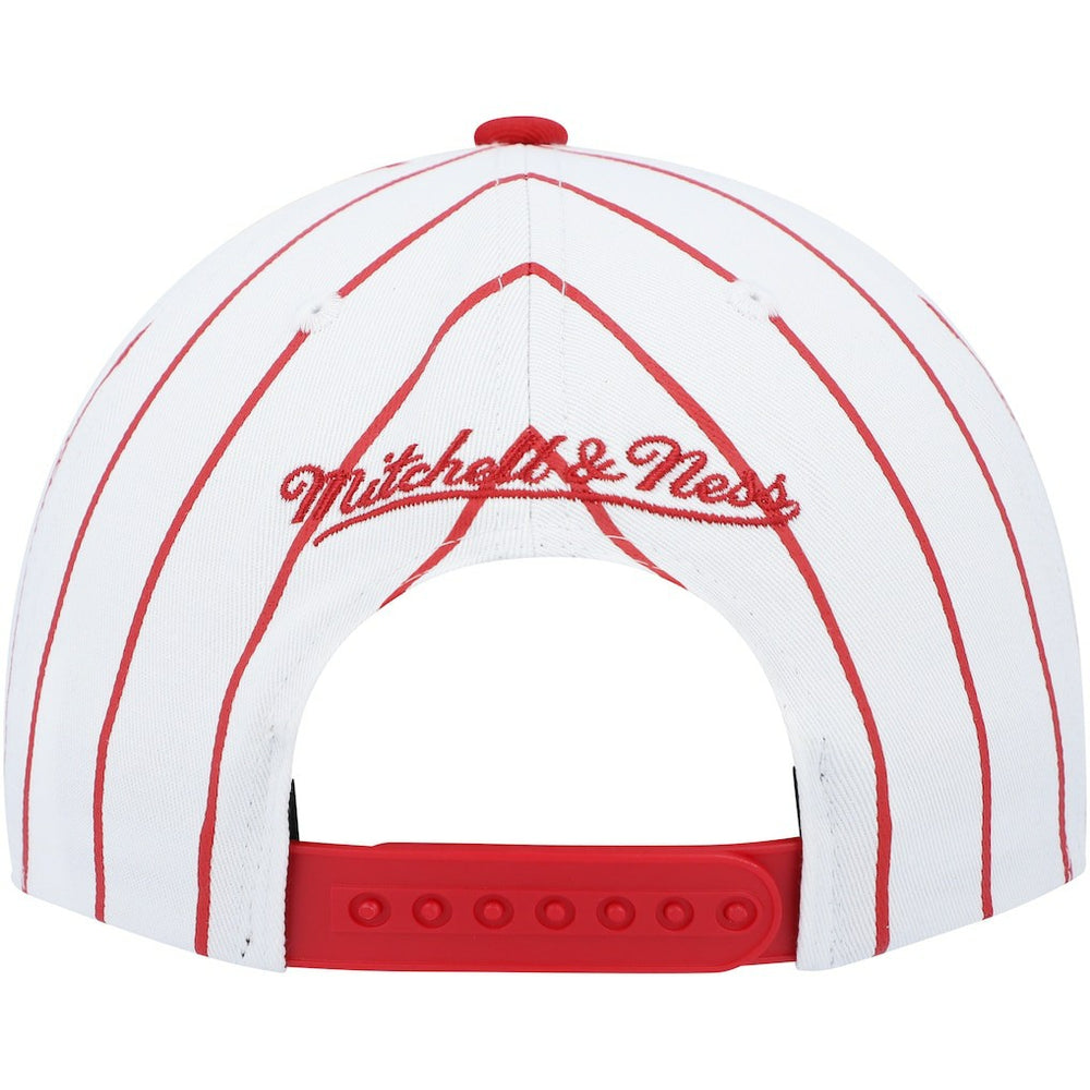 Philadelphia 76ers Hardwood Classics Pinstripe Snapback Hat White - NBA